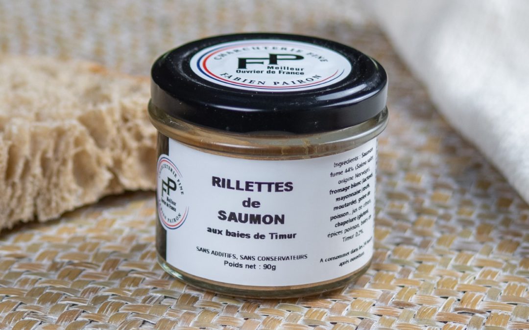 Rillettes de saumon aux baies de Timur par Fabien Pairon MOF